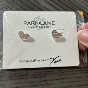 Park Lane Silver Heart Stud Earrings